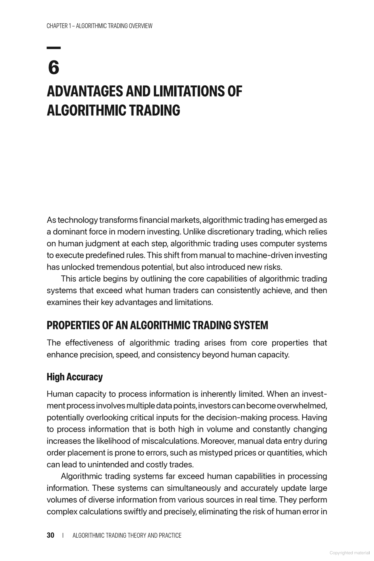 Algorithmic Trading Theory and Practice