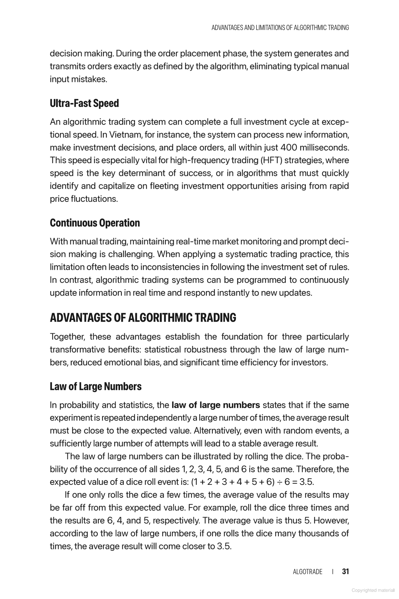 Algorithmic Trading Theory and Practice
