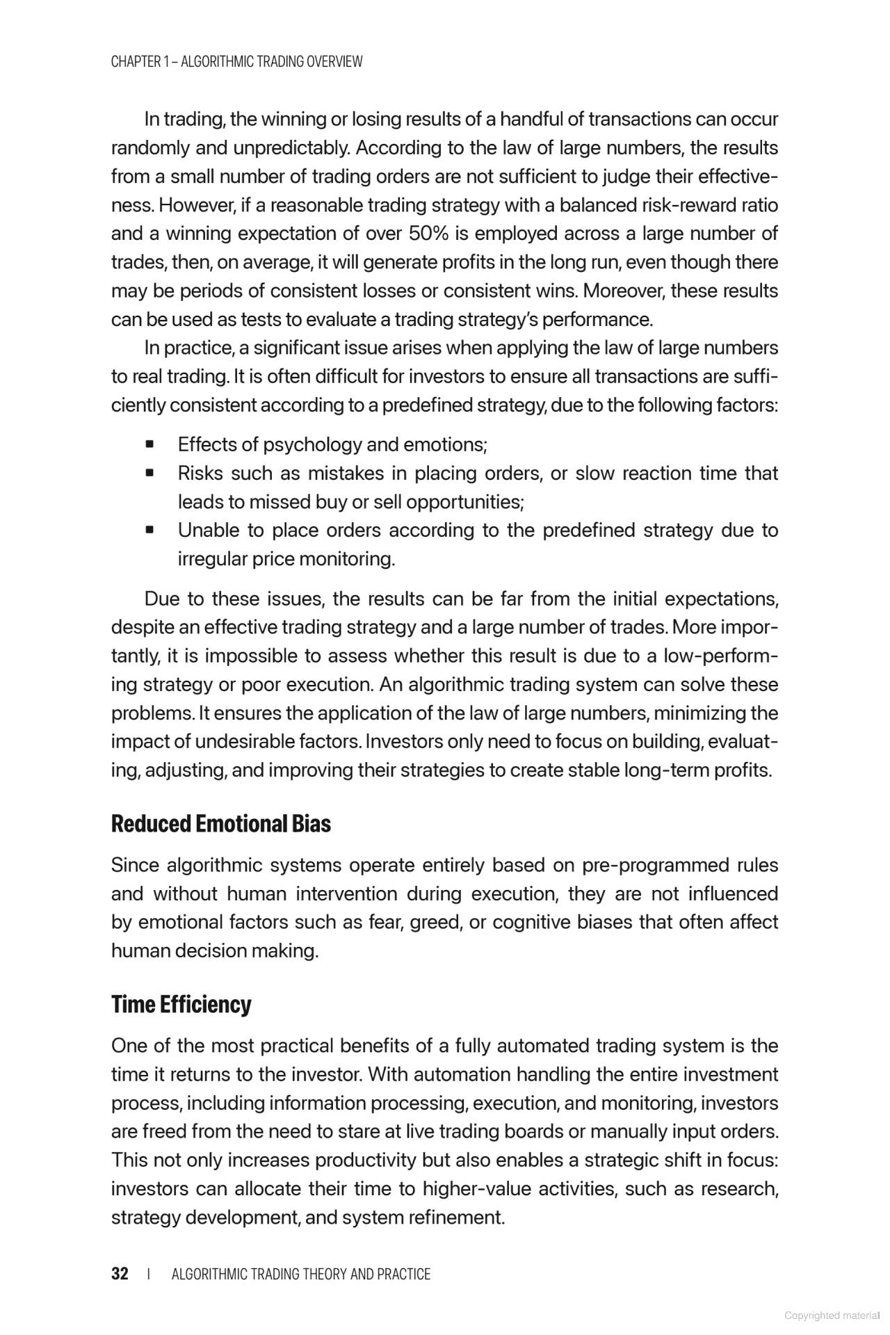 Algorithmic Trading Theory and Practice